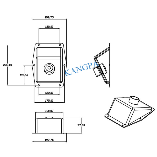 Generator Fuel Tank Cap with Filter Pipe and Electronic Gauge