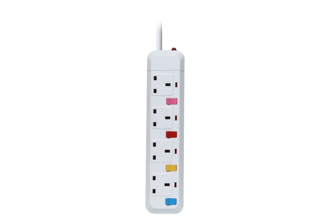 Professional Manufacture Individual Switch Indicator Extended Socket Power Strip (NR4W-UK)