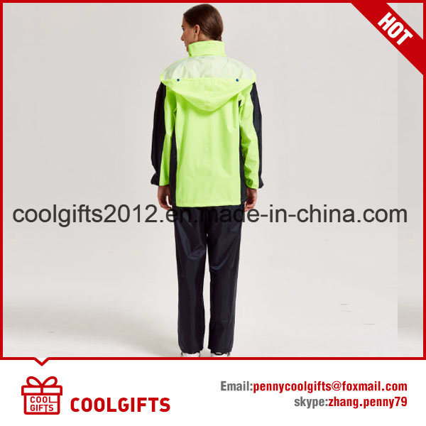 New Design Hooded Ripstop Nylon Raincoat Set for Sale