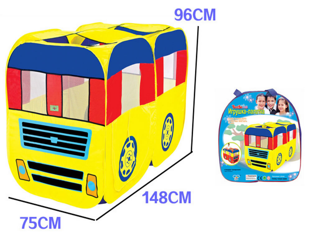 Foldable Pop up Kids Children School Bus Play Tent
