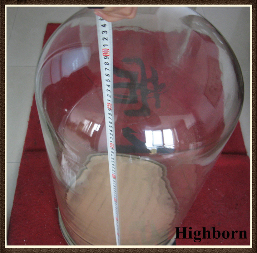 Big Diameter Borosilicate Glass Bell Jar Without Handle Supplier