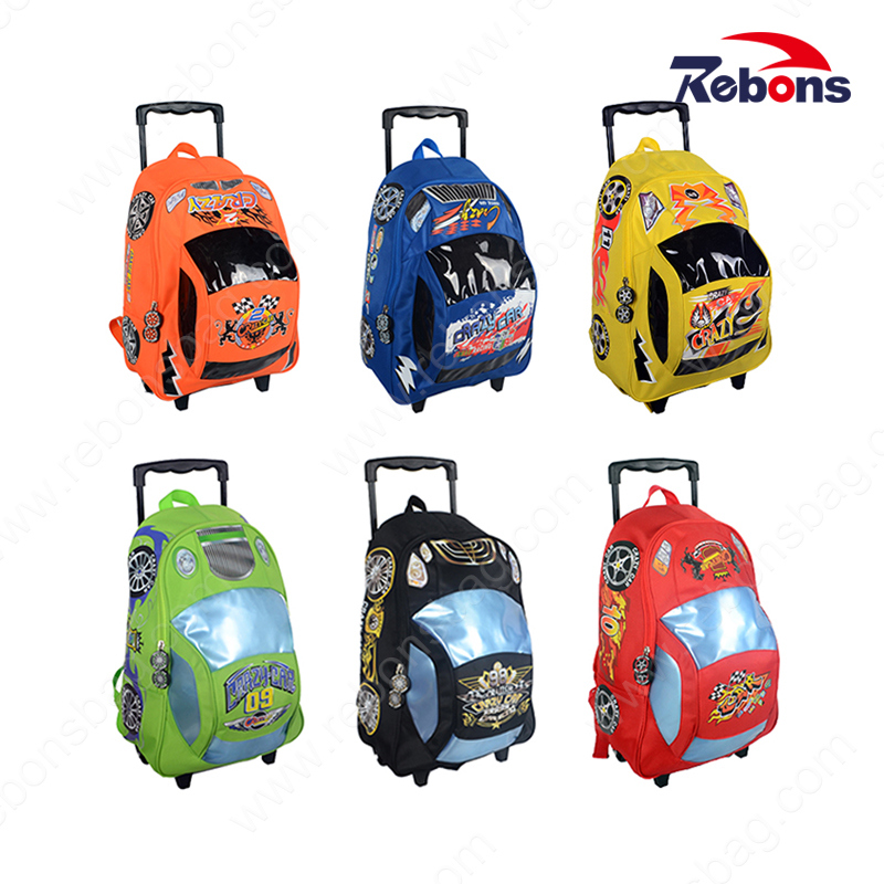 Kids Cool 3D Car Style Trolley Cute Cartoon School Bag