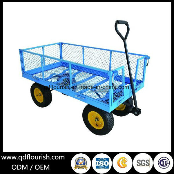 Metal Steel Mesh Tool Cart for Garden Trolley Tc1840