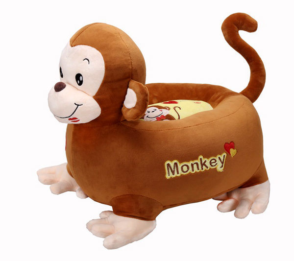 Cute Animal Plush Monkey Soft Sofa Seat for Kids