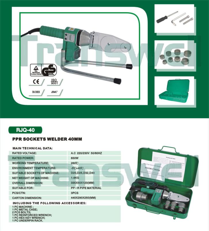 PPR Pipe 40mm Welding Fusion Machine