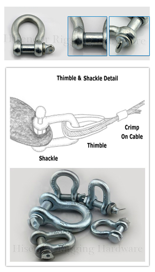 Bow Shackle Steel Zincplated, European Type