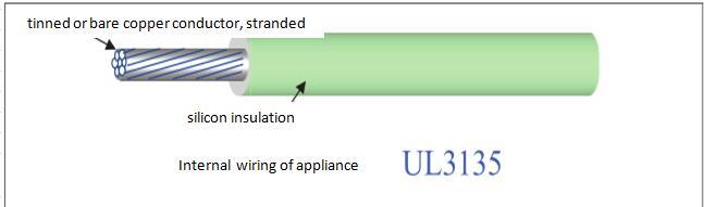 UL3135 Silicone Wire High Temperature Household Appliance Lighting Cable