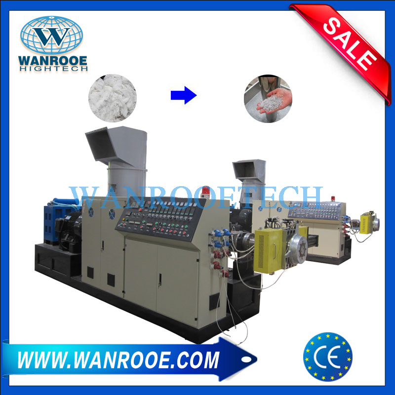 Plastic PP PE Film Recycling Pellet Making Pelletizing Granulator Machine