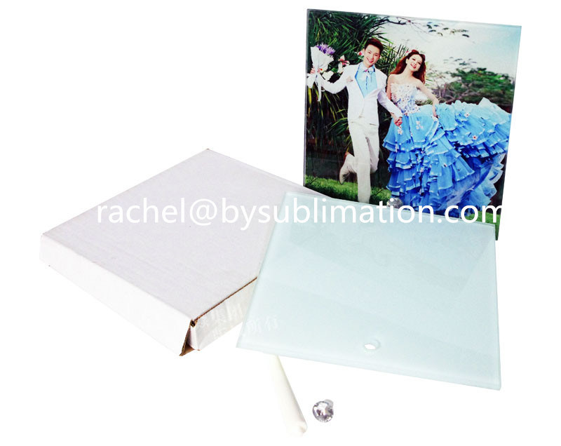 Square Glass Photo Frame with Stand