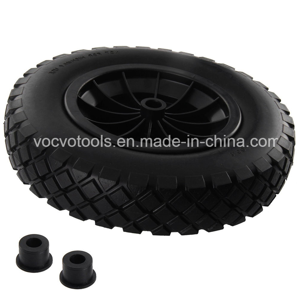 14 Inch 3.50-8 Polyurethane Tubeless Wheelbarrow Tire PU Foam Flat Free Wheel