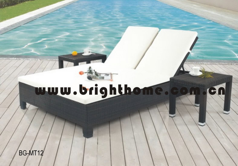 Outdoor Furniture Beach Chair Chaise Lounge Sun Lounger Daybed (BG-MT12)