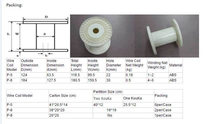 ABS Empty Plastic Wire Cable Coil Spool Bobbin