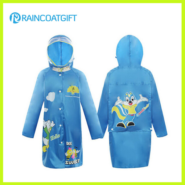 Cute Long Sleeve Girl's Raincoat School Raincoat Rpy-004