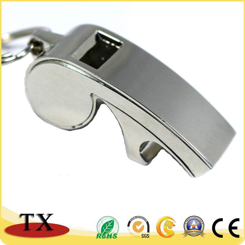 Promotion Metal Whistle Bottle Opener Keychain Key Ring