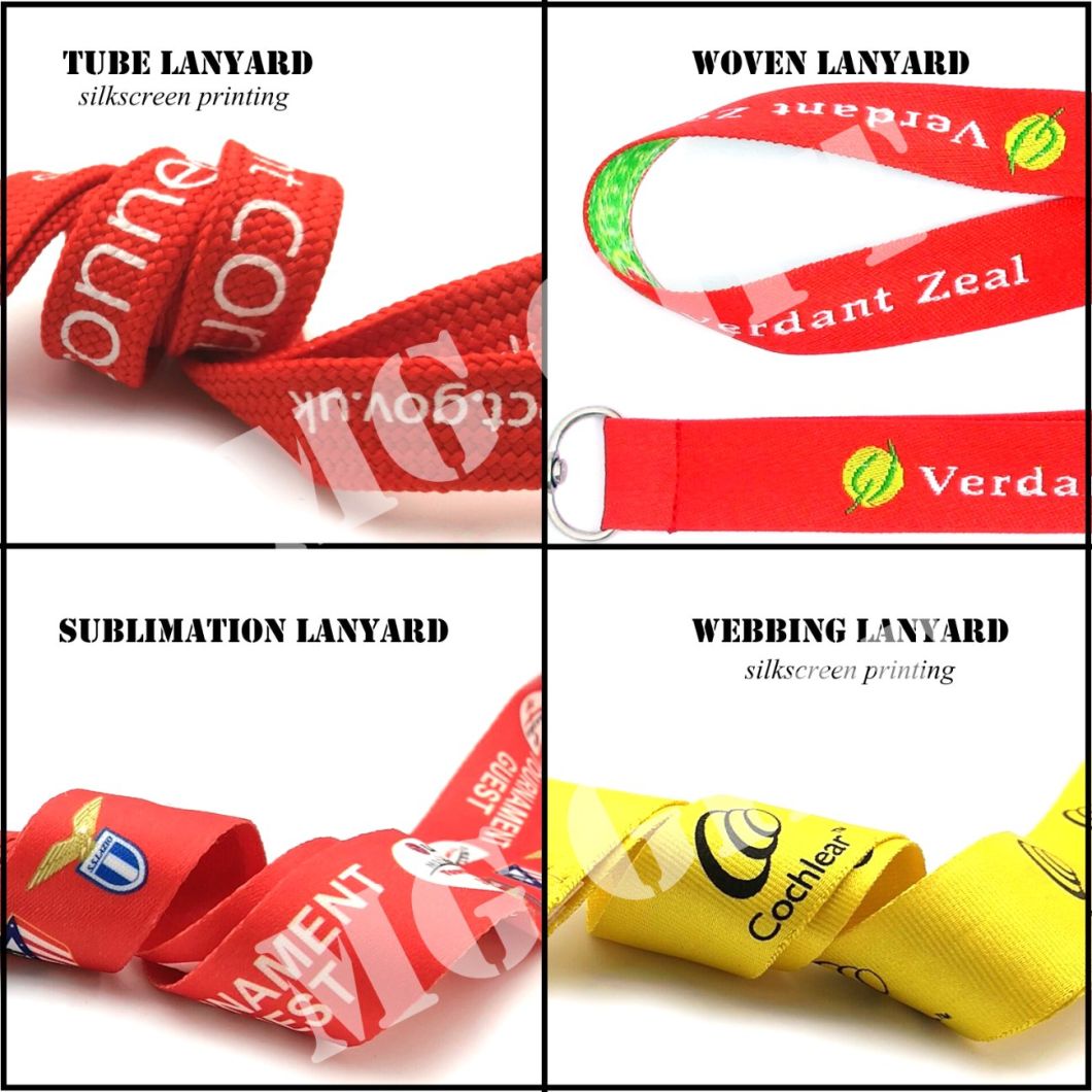 Hot Sales Customized Printed Lanyard Ribbon with Plastic Buckle