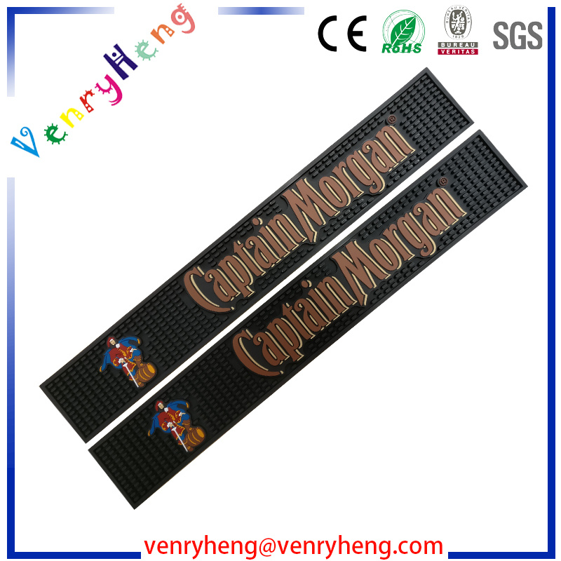 High Quality Anti Slip Customized Cartoon Rubber Bar Mat