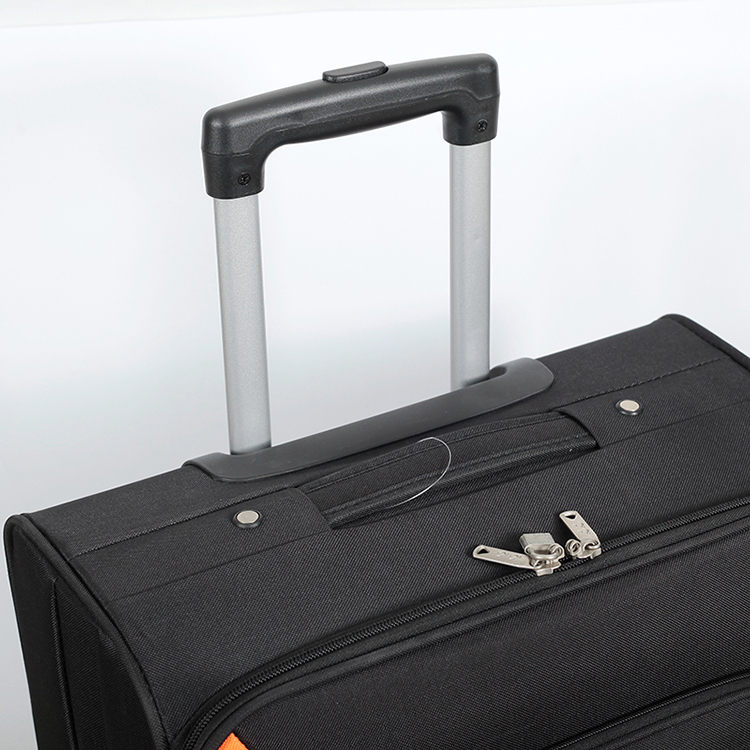 Suitcase Leather Luggage Trolley Lighted Case