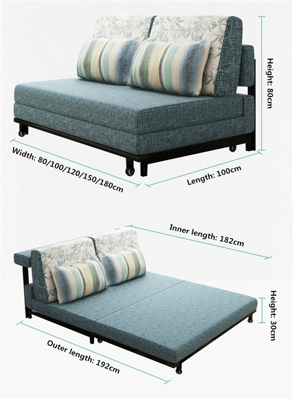 Living Room Functional Sofa Bed (192*120cm)