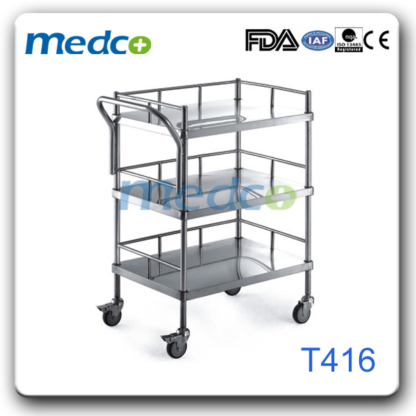 Hospital Use Stainless Steel Medical Equipment& Instrument Trolley