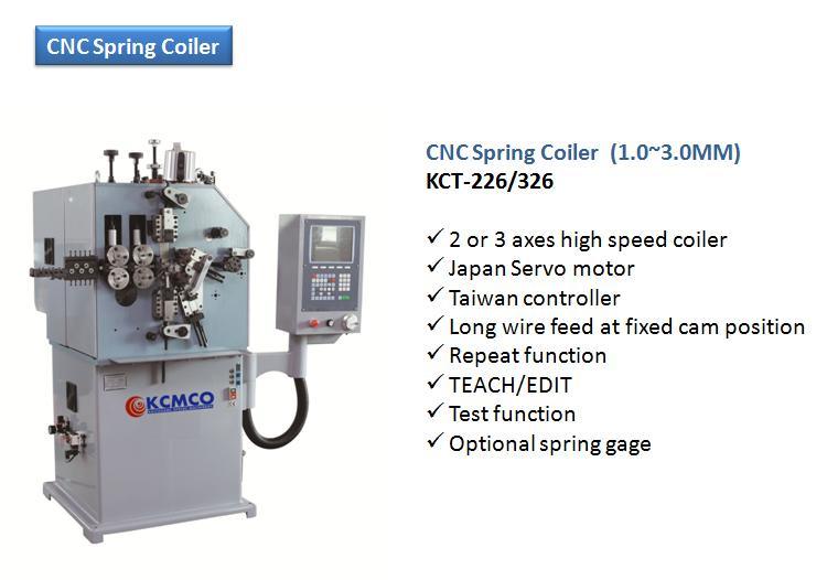 KCMCO-KCT-226 2mm CNC Spring Wire Coiling Machine&Compression Spring Coiler