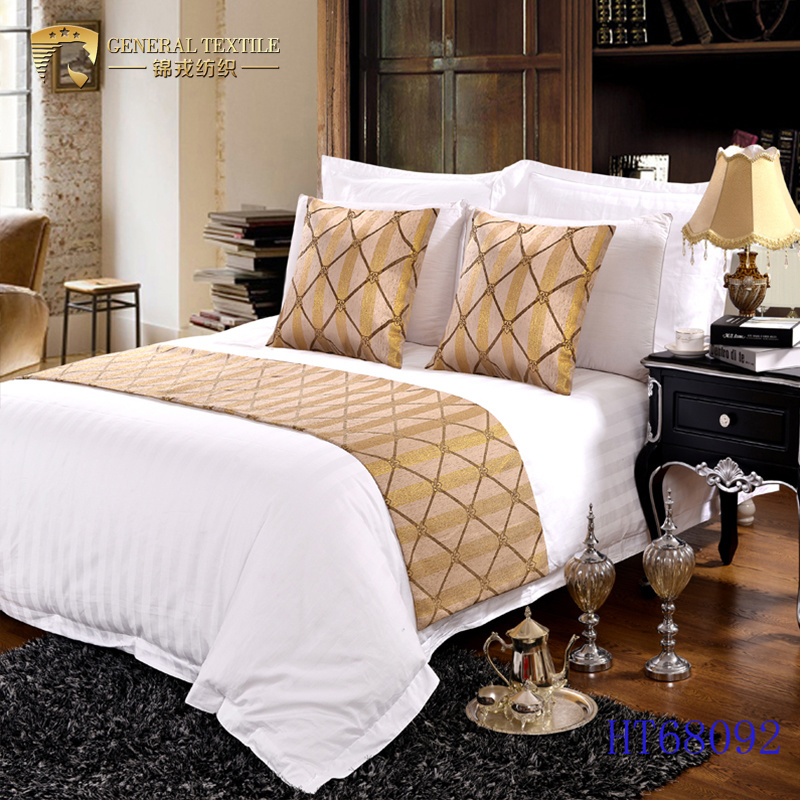 100% Polyester Bed Decorative Linen Hotel Printed Bed Flag/Bed Throw (JRL065)