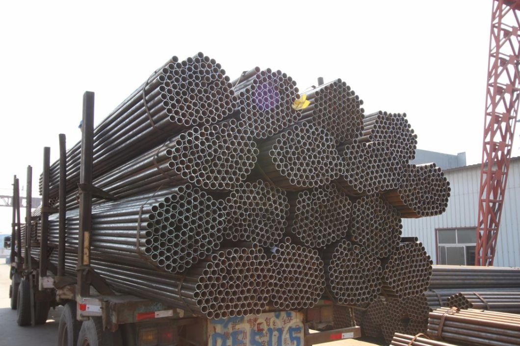 ERW Welded Mild Steel Black Round Pipe for Construction