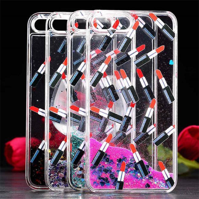 Lipstick Liquid Quicksand Glitter Case for iPhone 7 7plus