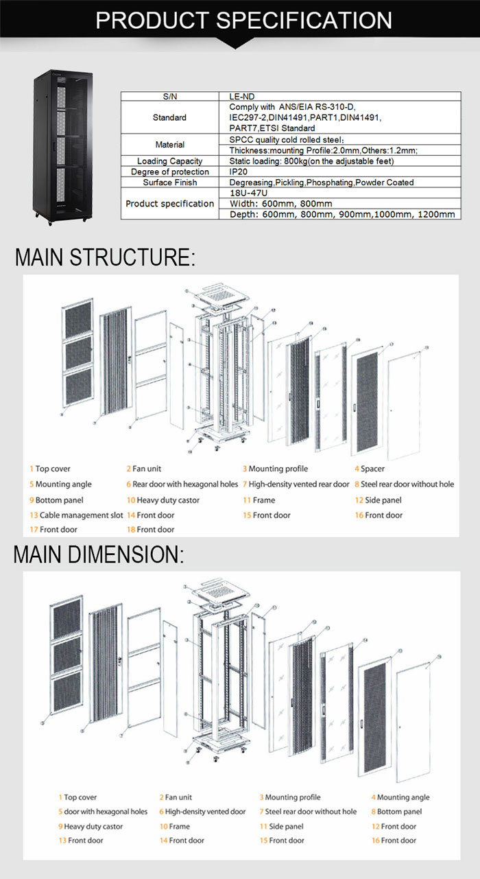 Best Quality Good Selling Factory Price Full Size DIY Server Rack