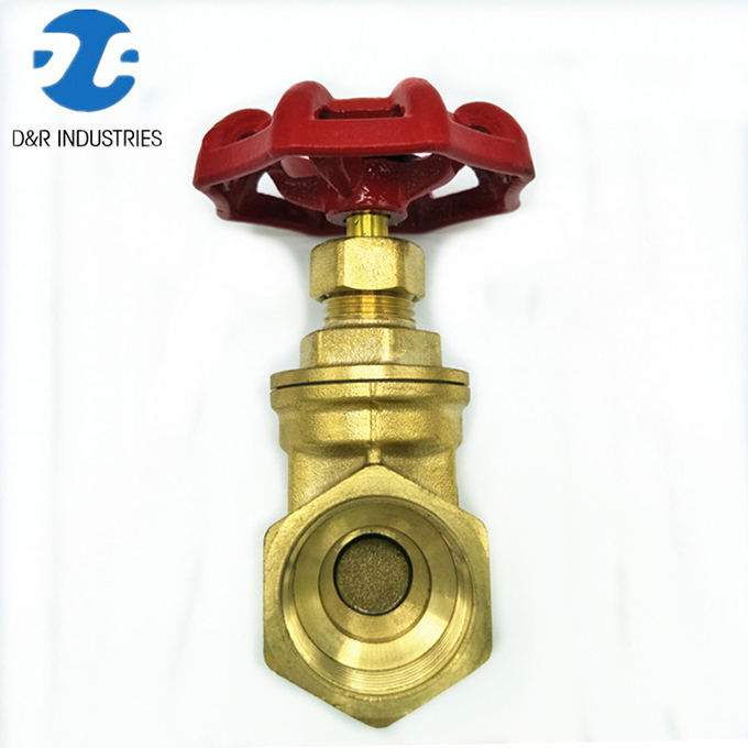 Low Price Wheel Handle Brass Control Gate Valve for Water Pipe (DR2003)