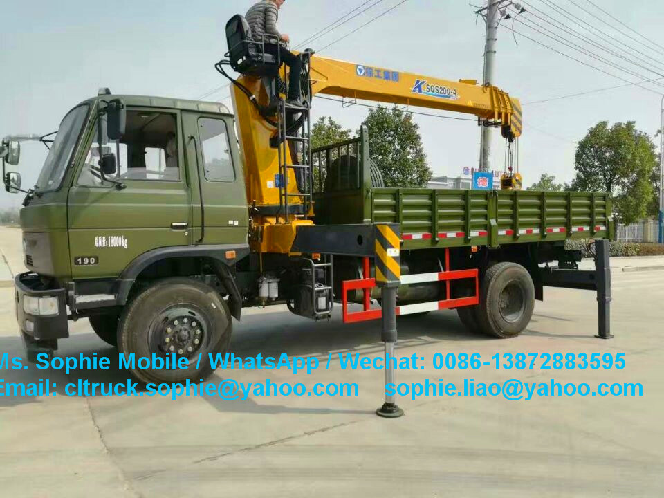 Dongfeng 4X4 Military Truck Mounted Crane 3ton Knuckle Crane Truck