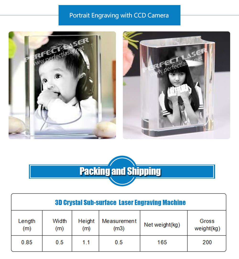 Photo Crystal Glass Medal Trophy 3D Laser Engraving Machine Price