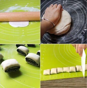 Silicone Baking Mat with Measurements, Non-Stick Silicone Baking Mat Set