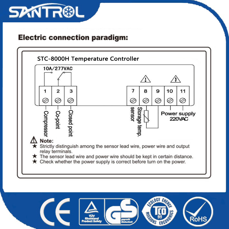 Refrigeration Digital Temperature Controller Stc-8000h