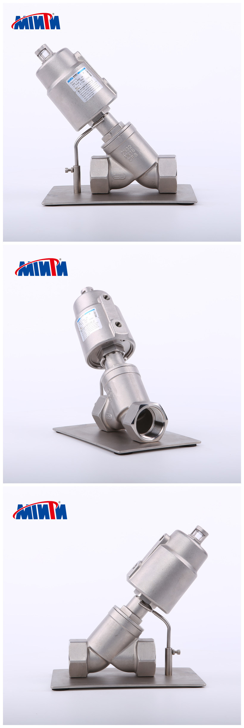 Mintn-Pneumatic Angle Seat Valve Thread Ends