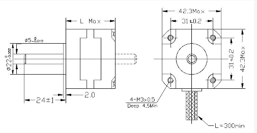 NEMA17 1.8 Degree Stepper Motor for Printing Machines