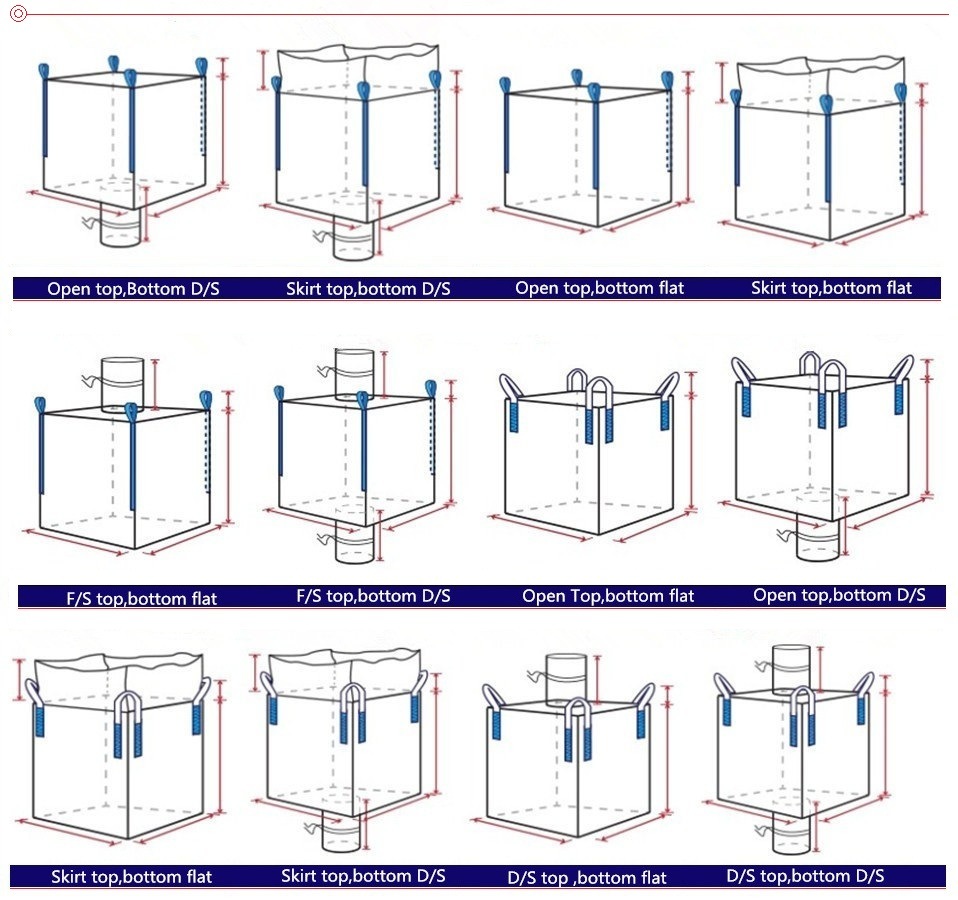 1000 Kg PP Woven Jumbo Plastic Packing Big Bulk Bag for Chemical Industry