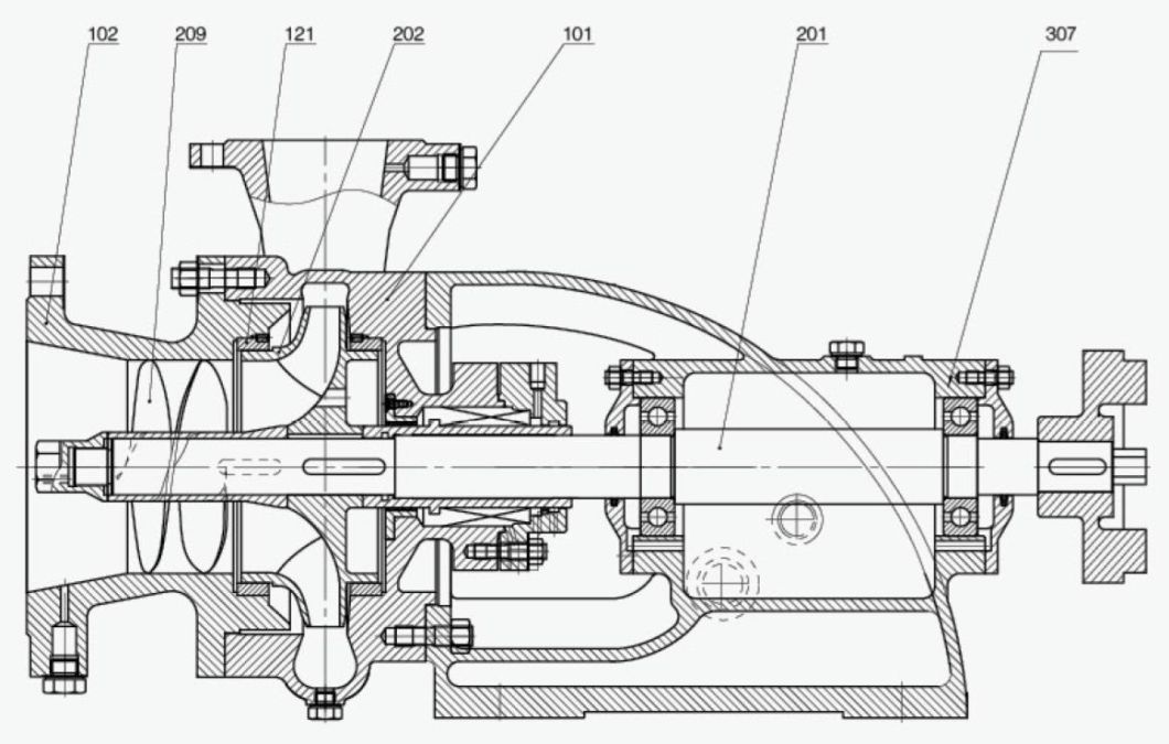 N Type Centrifugal Condensate Water Circulation Pump