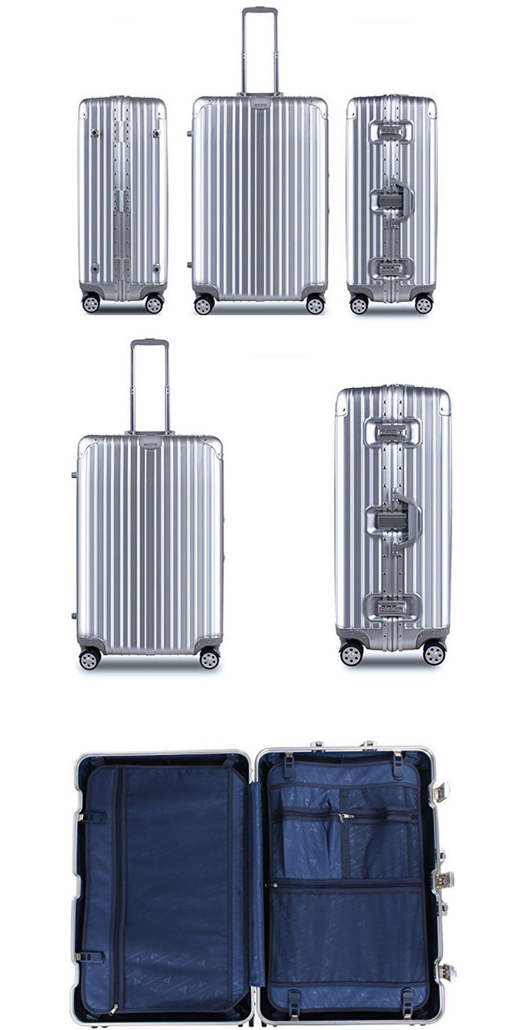 Hard Shell Trolley Case Aluminum Frame Carry on Luggage