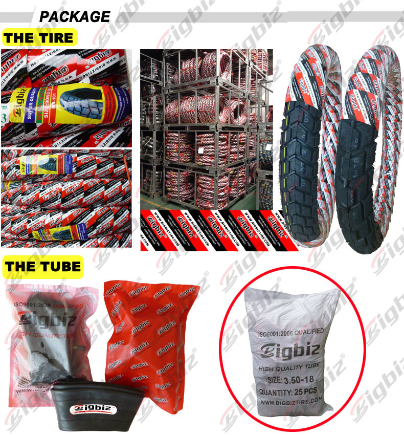 Best Quality Motorcycle Tire (3.00-17) with Butyl Rubber Inner Tube.