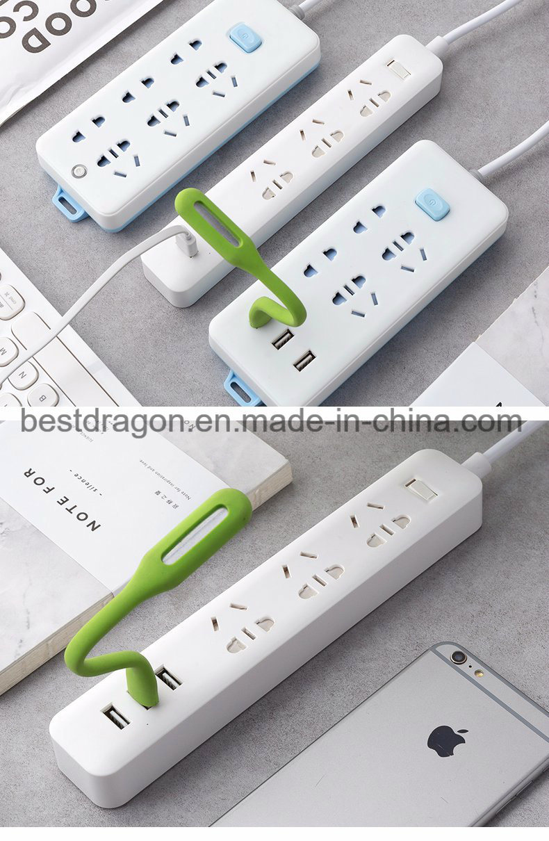 220V Type 3 Outlet with Dual USB 1.8m 6FT Remote Control WiFi Socket Smart Power Strip