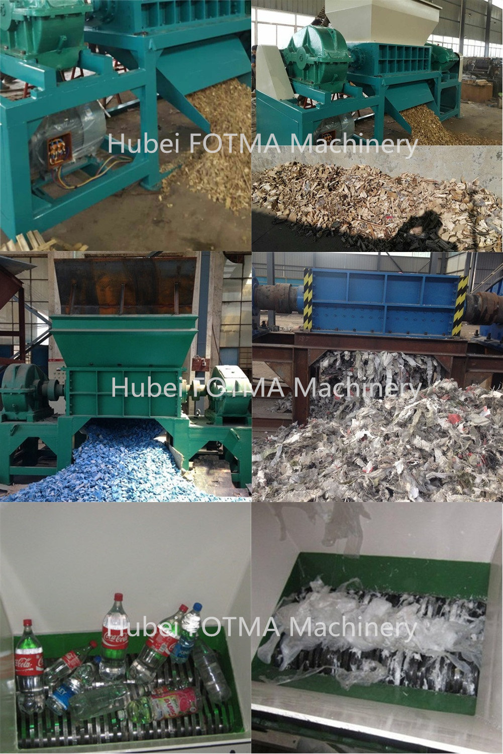 Double Shafts Woven Bags/Waste Cloth/ Plastic Crusher