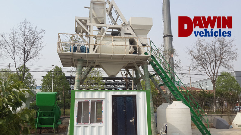 Factory Price Double Shaft Cement Mixer / Twin Shaft Batch Mixer