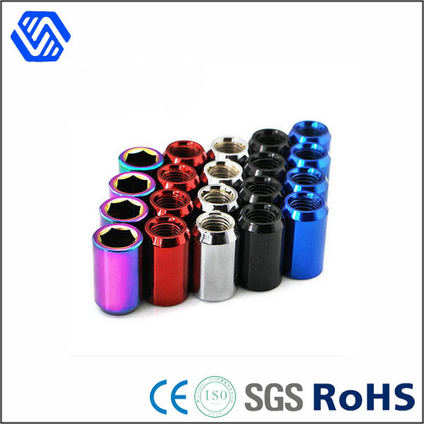 Wheel Nuts Screw Nuts with Hexagon Nuts Steel Colored Lug Nuts