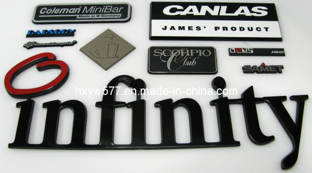 High Quality Chrome Car Emblem with Jeep Logo, Dome on Top, 3m Glue