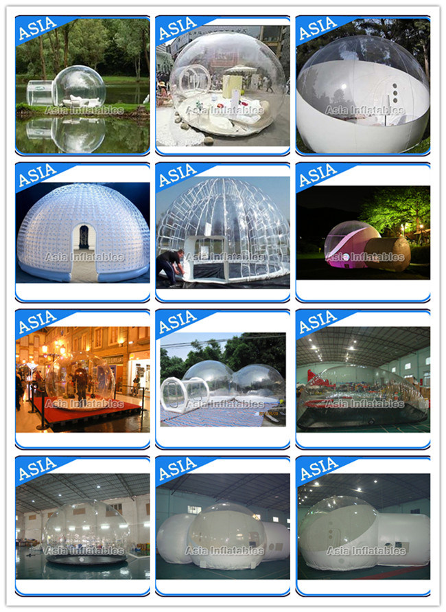 Inflatable Bubble Tent with 2 Tunnel for Outdoor Camping, Inflatable Camping Tent (Snow Globe-1001)