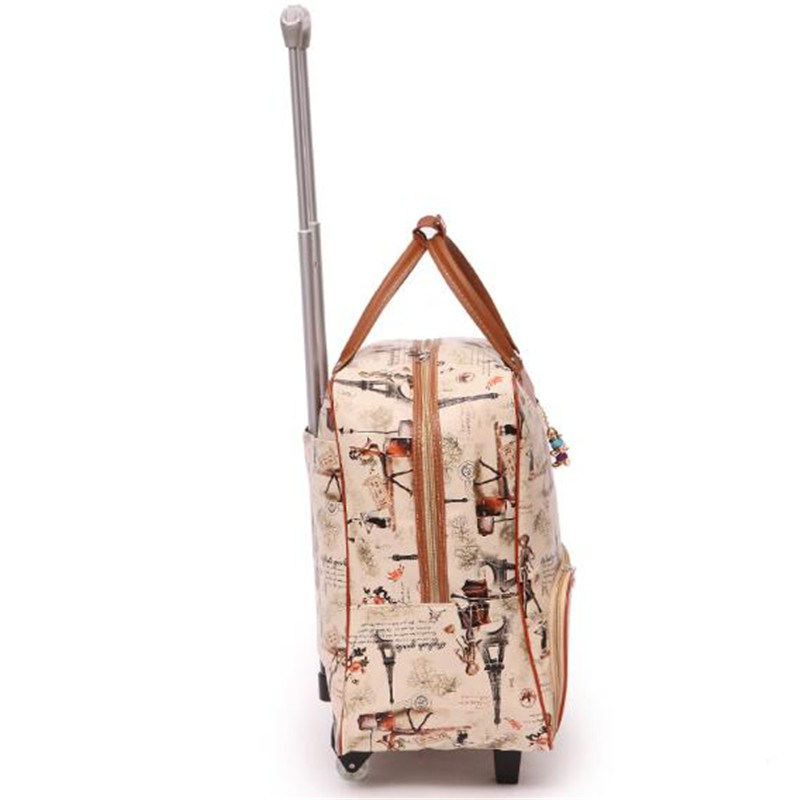 New Travel Carry-on Luggage Bag Faux Leather Canvas Duffle Bag