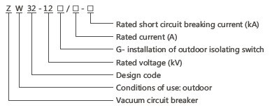 Zw32-12 Type Outdoor High Voltage Vacuum Circuit Breaker