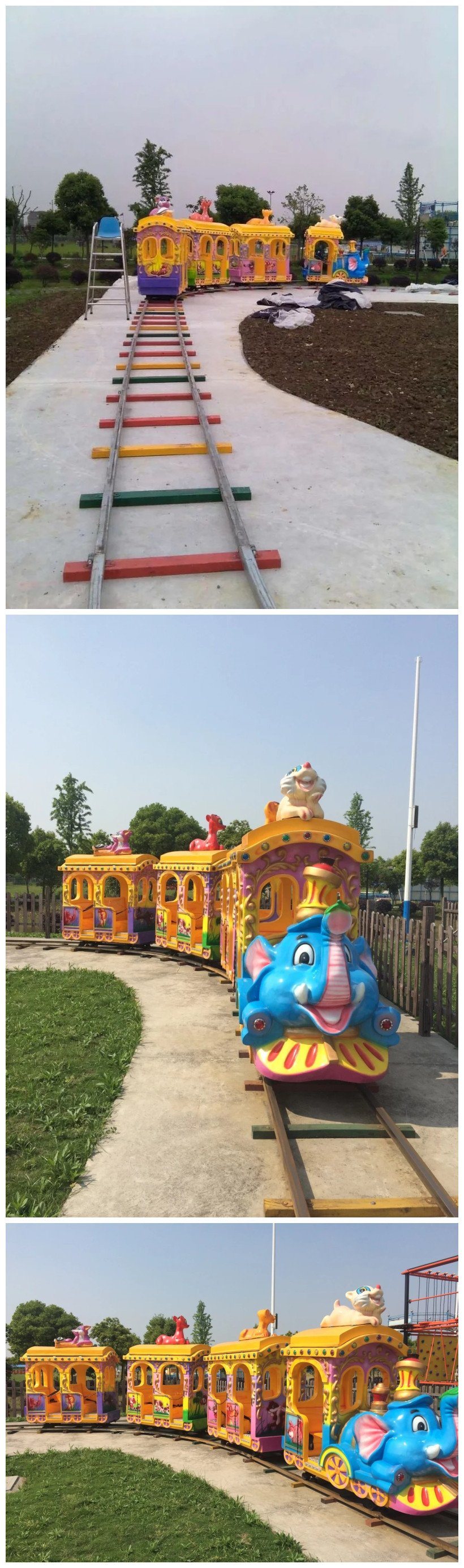 Most Popular Amusement Park Outdoor Mini Train Elephant Train