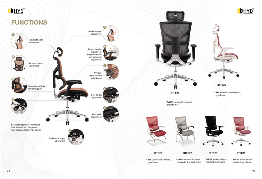 Luxury Lifting Reclining Mesh Adjustable Ergonomic Office Chair