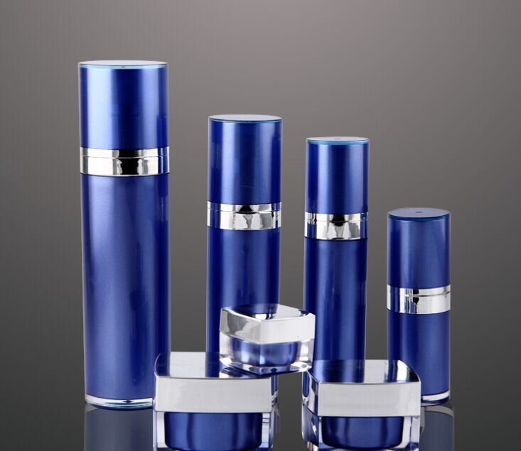 Blue Set5 PP Acrylic Cream Jar Airless Lotion Bottle for Cosmetic Packaging (PPC-CPS-047)